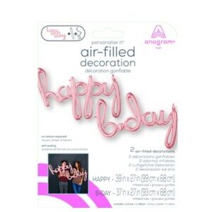 Anagram Air Balloons Happy Birthday Rose Gold